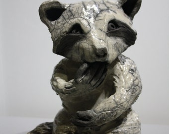 céramic baby raccoon