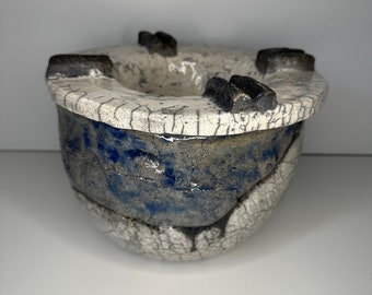 Ceramic Raku ashtray XL