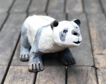 Ceramic raku Panda