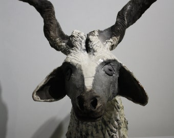 céramic goat raku