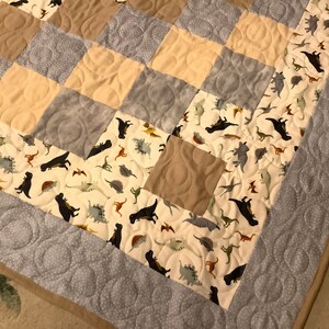 homemade BABY FLANNEL DINOSAUR 38x53