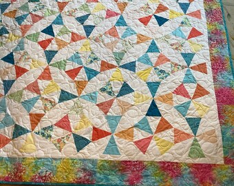 homemade quilt 72x82 Round-About