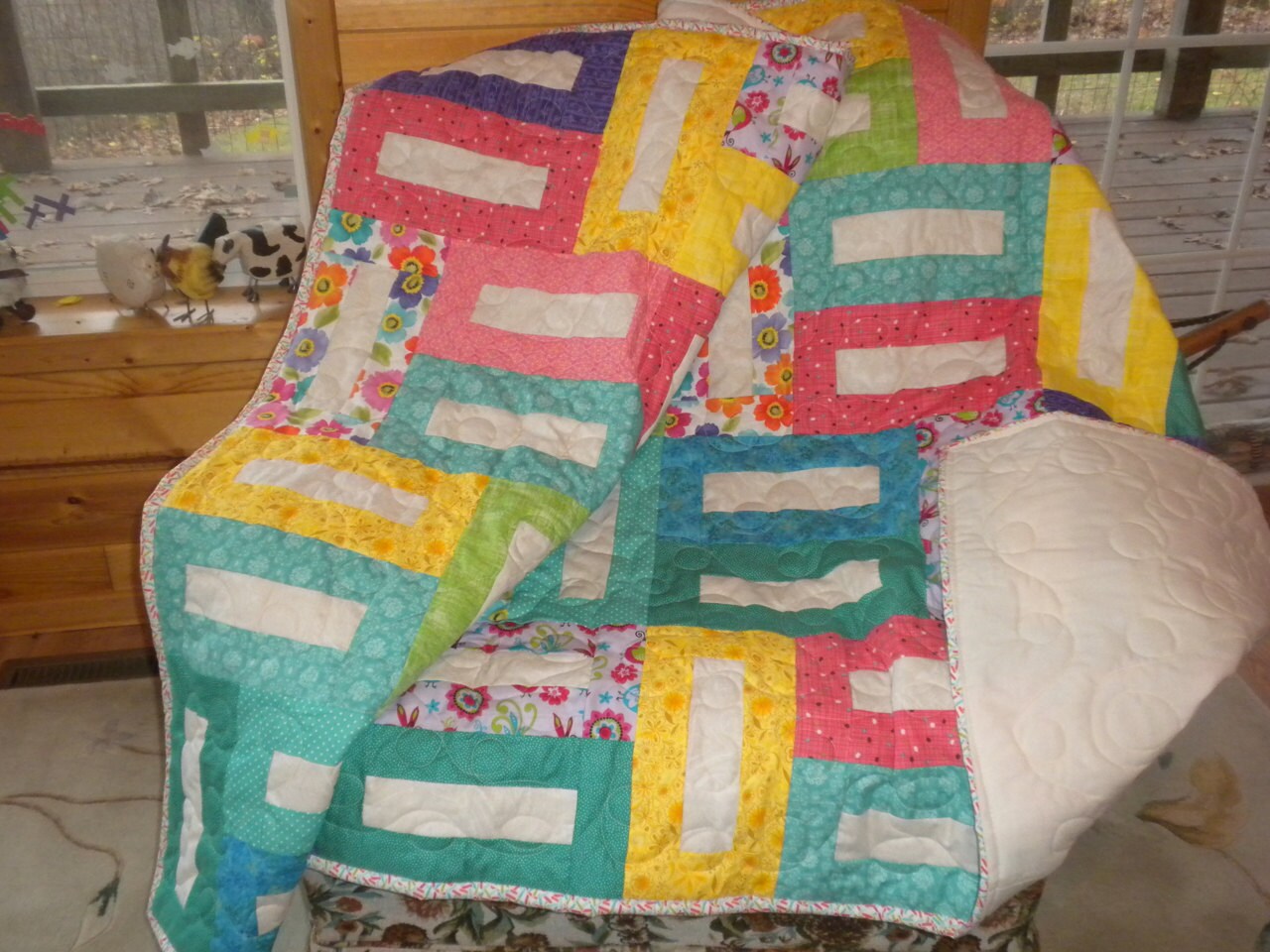 Homemade finished Quilt 49x71 Etsy