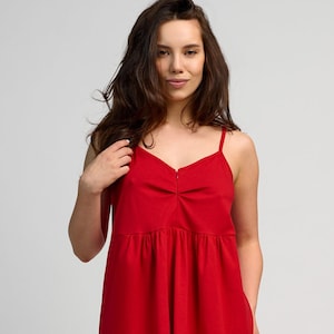 Chemise de nuit d&#39;allaitement en coton : chemisier de maternité avec bretelles réglables