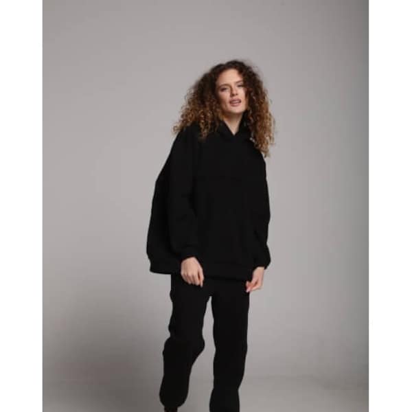 Stillen oversize Kapuzenpullover COSY BLACK Still- und Still-Hoodie