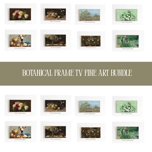 Botanical Fine Art Frame TV, Frame TV Set of 10 Fine Art, Bundle of Famous Art Paintings, Samsung Art, Digital Download, Frame TV Digital