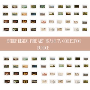 Art Frame TV Collection, Frame TV Art Set of 58 Fine Art, Bundle of Famous Art Paintings, Samsung Art, Digital Download, Frame TV Digital