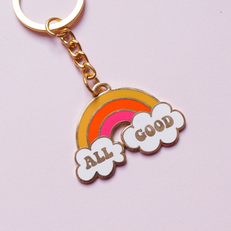 All Good Hard Enamel Keychain - Etsy