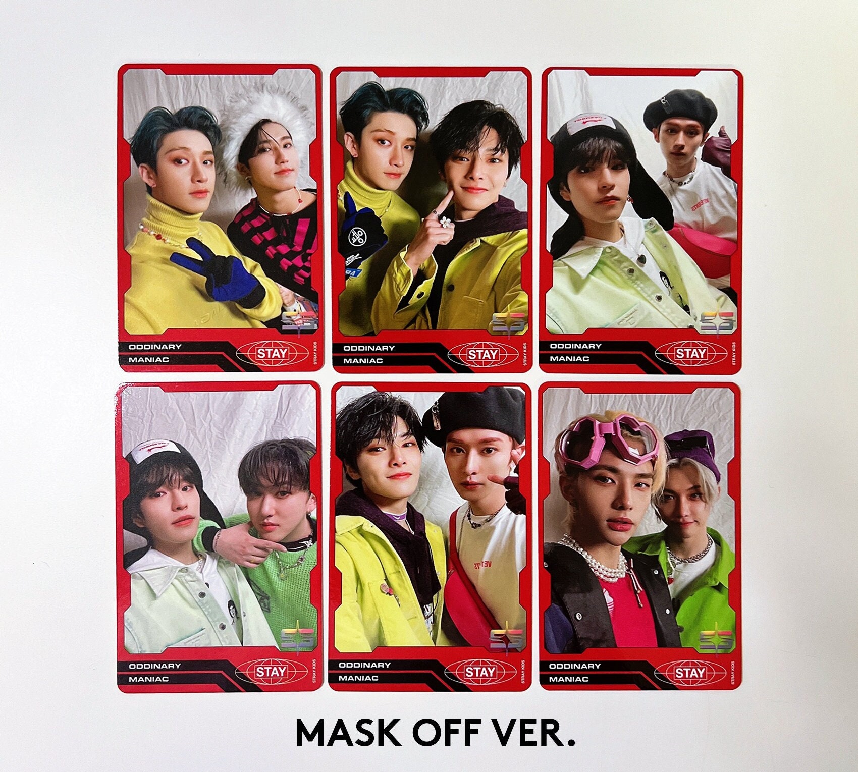 Stray Kids *OFFICIAL* ODDINARY Mask off Version Unit Photocards