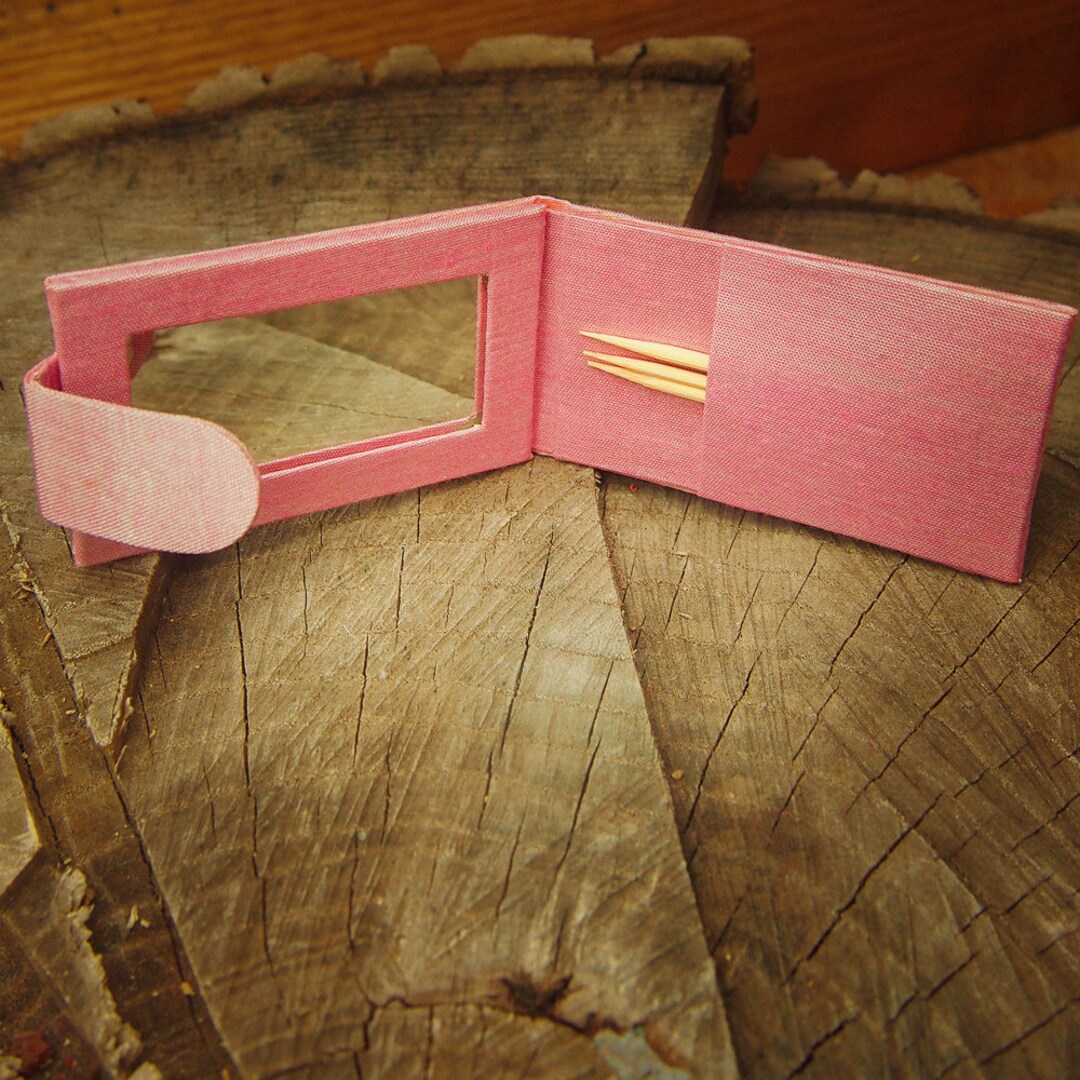 Pink Mirror Toothpick Case 100156 1 Etsy