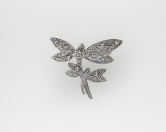Sparkle butterfly brooch pin antique styled vintage costume jewelry look fine unique jewellery #5025