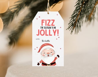 Fizz the Season Christmas Tag | Editable Gift Tag | Merry Christmas Tags | Soda Pop Tag | Sprite Gift Tag| Fun Neighbor Gift | Jolly