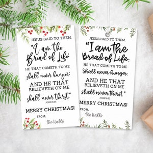 Bread of Life Christmas Tag | Editable Gift Tag | Merry Christmas Tag ...
