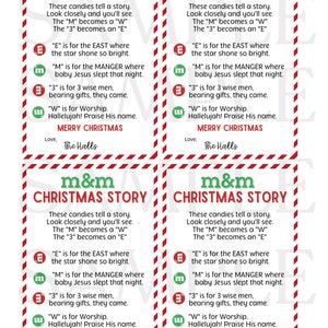 M&amp;M Christmas Story | Poem | Merry Christmas Tag | Christ Christmas ...