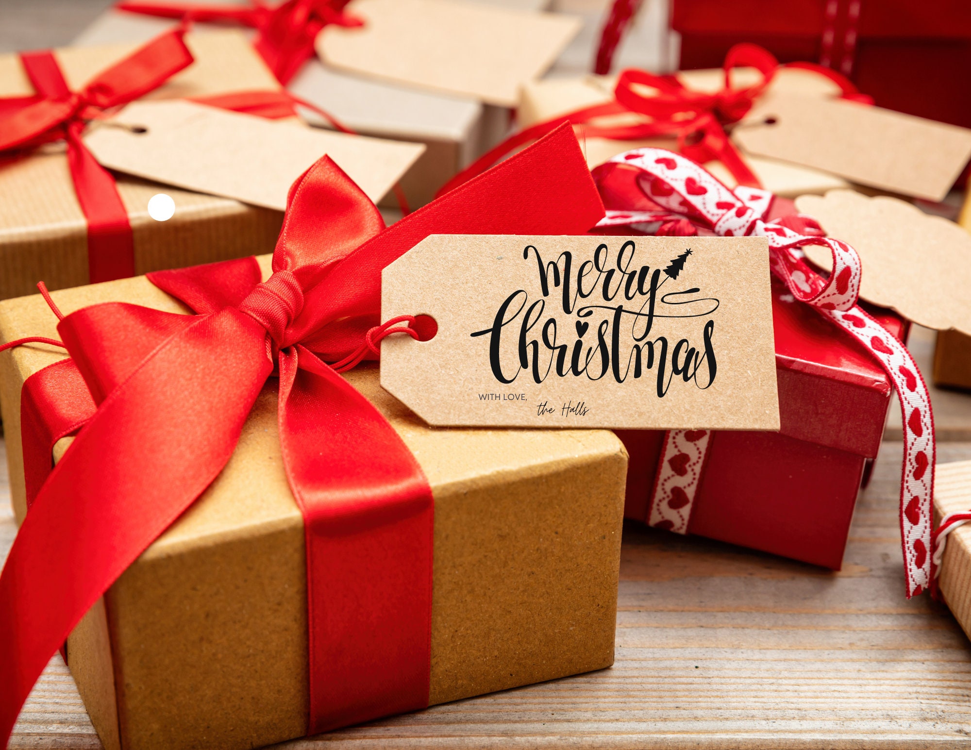 Editable Canva Template | Printable Gift Tag | Merry Christmas Tags ...