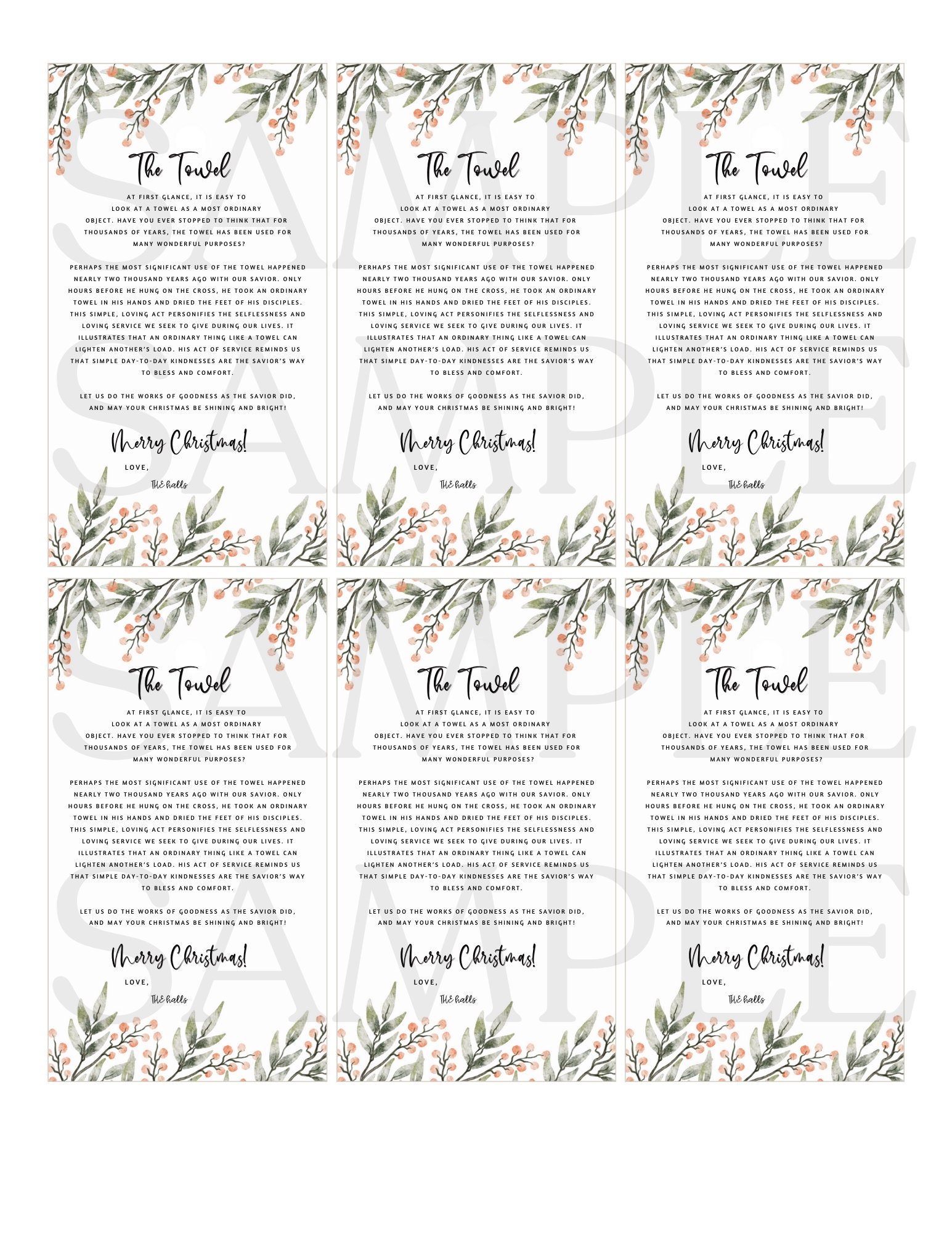 Christmas Towel Poem | Merry Christmas Tag | Christ Christmas Message | Instant Download | Editable Template | - Etsy christmas-towel-poem-merry-christmas-tag-christ-christmas-message-instant-download-editable-template-etsy