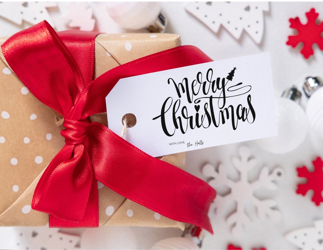 Editable Canva Template | Printable Gift Tag | Merry Christmas Tags ...
