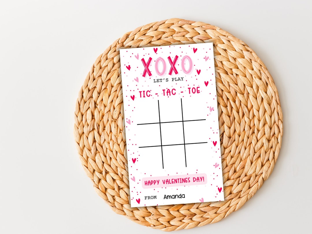 Printable| Valentines Card | XOXO Tic Tac Toe | Happy Valentine Day ...
