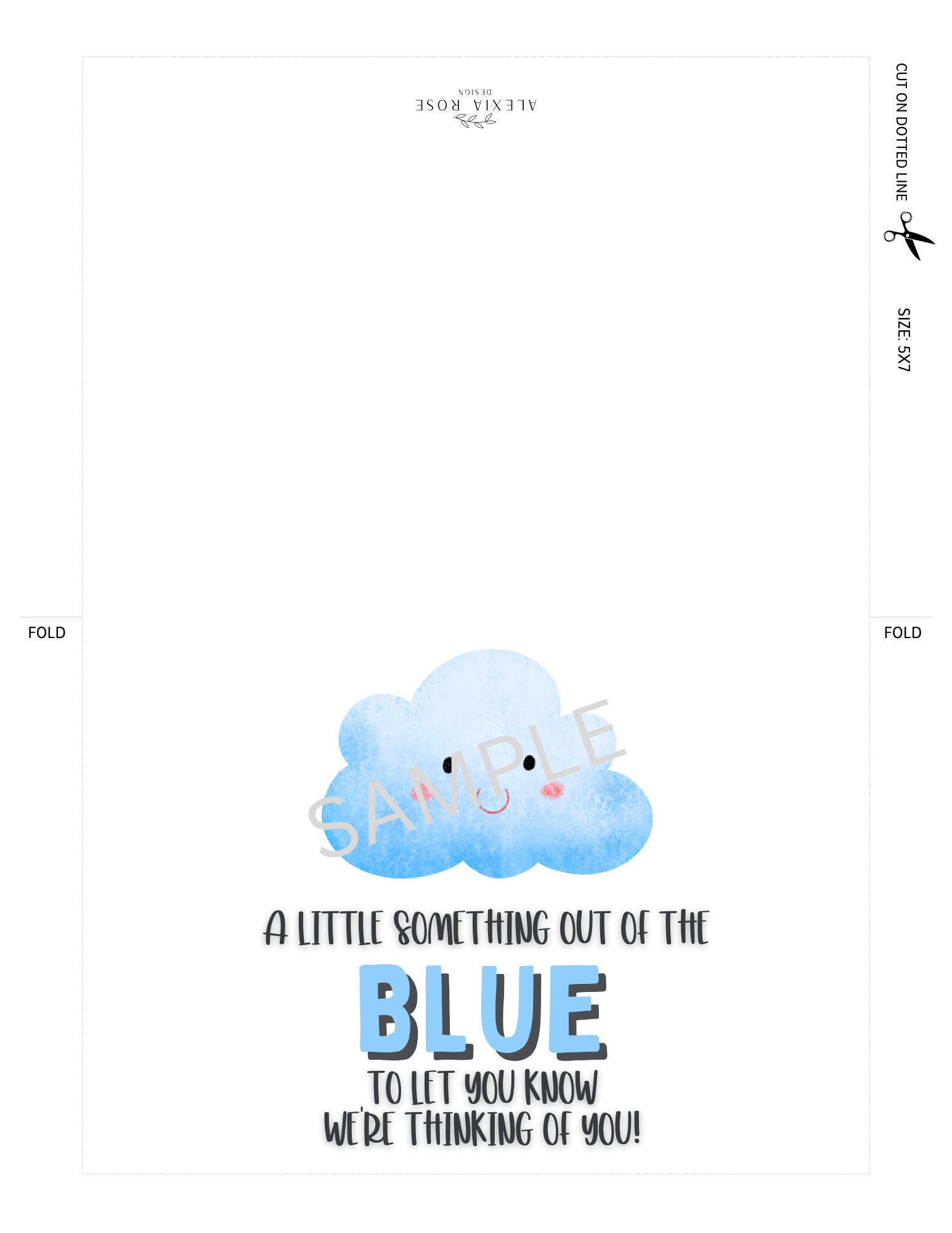 Something Out of the Blue Sympathy Card | Cloud Greeting Card