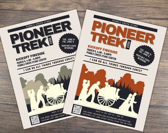 LDS Pioneer Trek Flyer | Mormon Trek | Martin's Cove Flyer | DYI Event Flyer | DYI Flyer Template | Pioneer Trek