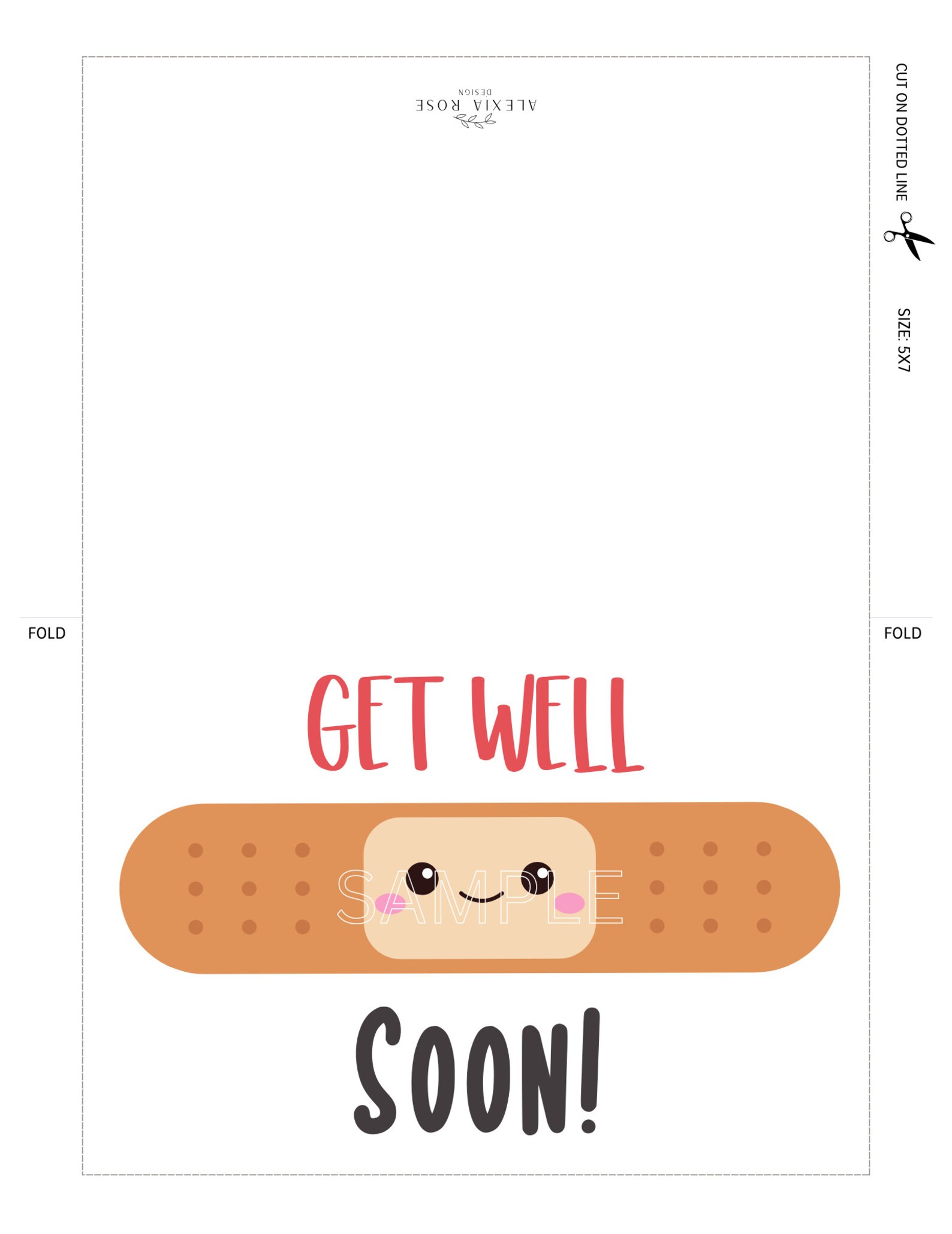 Get Well Soon Card | Happy Bandaid Greeting Card | Thinking of You ...