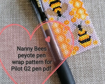 Patrón de envoltura de pluma de peyote Nanny Bees para la pluma Pilot G2 PDF