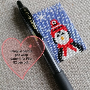 Penguin Peyote Pen Wrap pattern to fit Pilot G2 PEN pdf