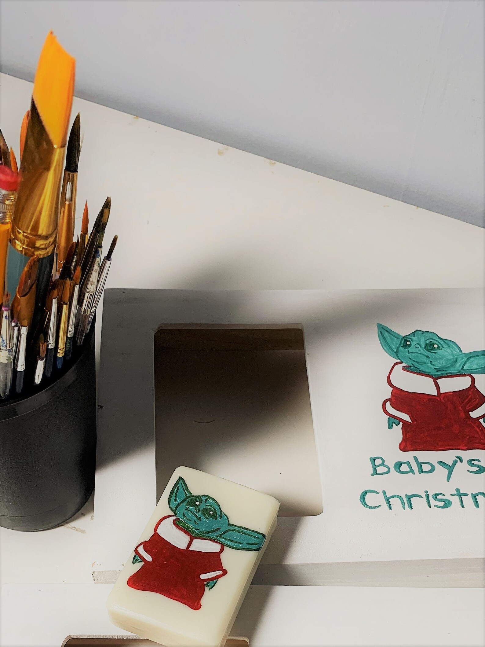 Baby Yoda First Christmas Frame and Baby Yoda Soap Baby Yoda Etsy