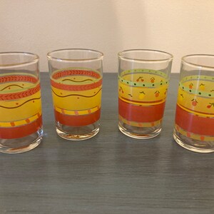 Really Cute Floral Juice Glasses - Set of Four