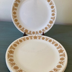 Corelle Butterfly Gold Dinner Plates - Set of Four
