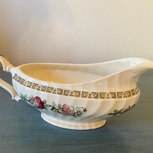 Myott Indian Tree Gravy Boat - Staffordshire Ware