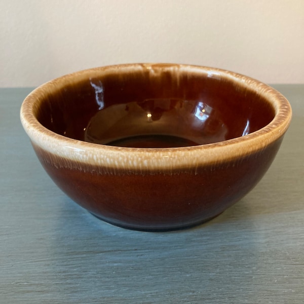 McCoy Brown Drip Fruit Dessert Sauce Cereal Bowl 7016