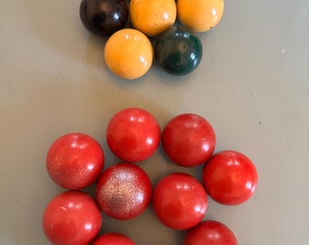 Vintage Snooker Balls Bumper Pool