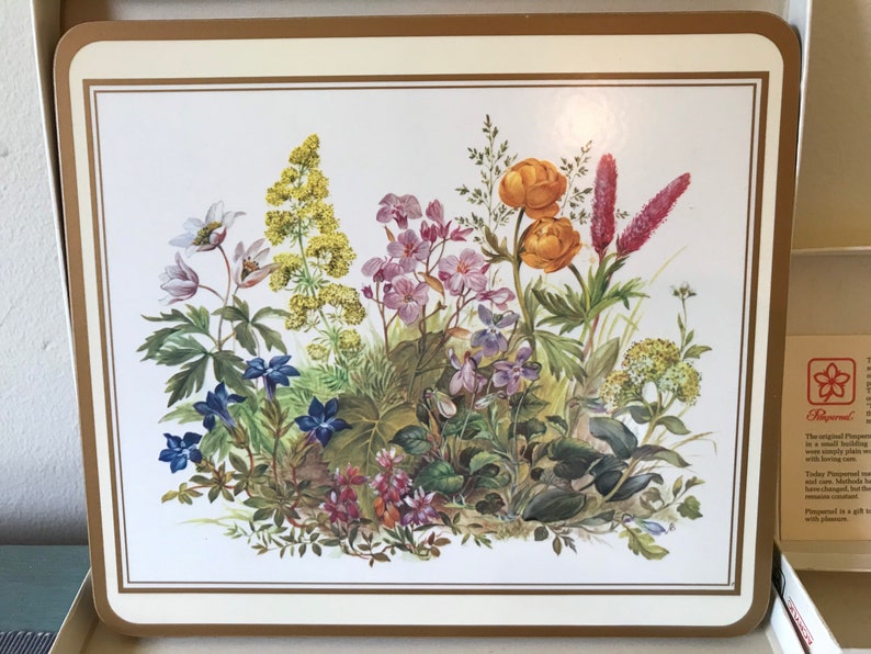 Pimpernel Meadow Flowers Acrylic and Cork Casserole Trivet Etsy