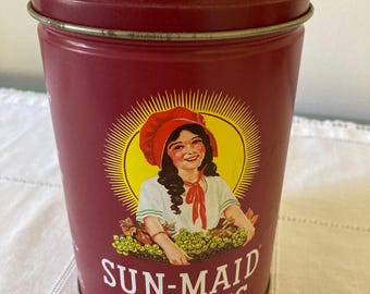 Sunmaid Raisins Tin - 1989
