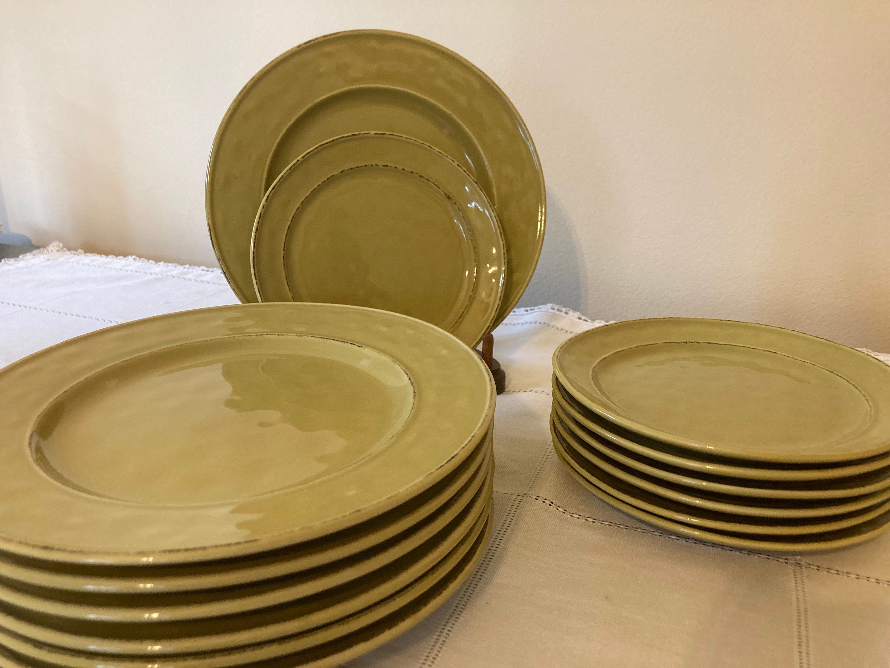 Pier 1 Pier One Martillo Sage Salad and Bread Plates Set of Seven of Each Etsy