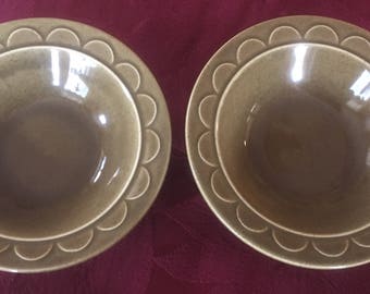 Sheffield Granada Green Vegetable Serving Bowls - Two Available
