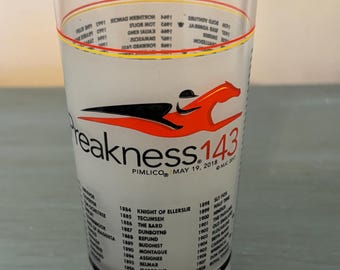 Pimlico 143rd Preakness Glass 2018 Black-Eyed Susan Triple Crown Justify