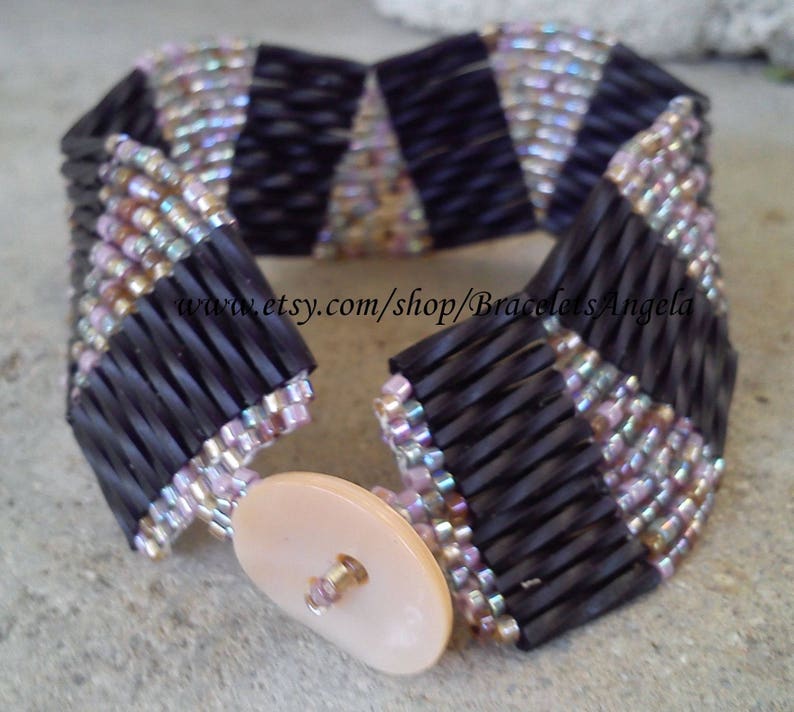 Bracelet Handmade Beadwork Miyuki Bugle Beads Miyuki Delica - Etsy