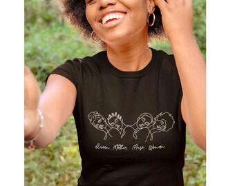 Mujer Musa Reina Madre // Camiseta con Ilustración // Camiseta con Dibujo Lineal // Camiseta Minimalista // Camiseta Moderna
