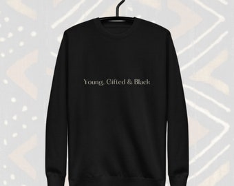 Sudadera joven dotada y negra // Historia negra // Camisa Nina Simone // Sudadera de propiedad negra