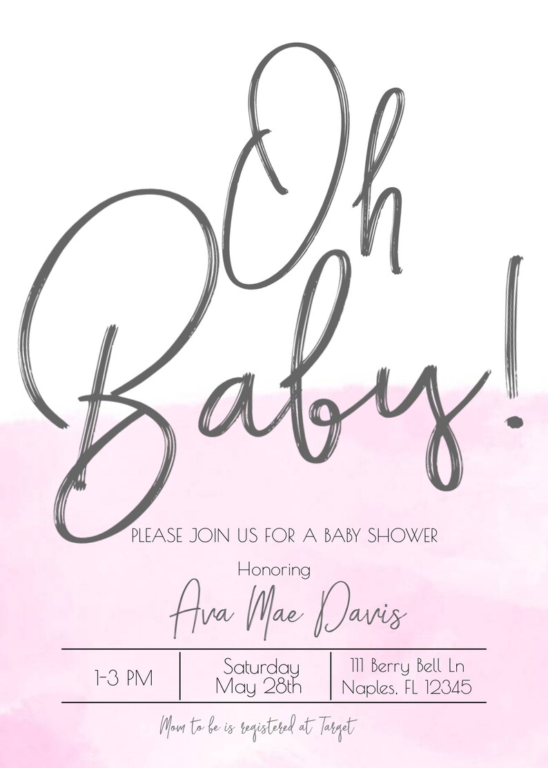Printable Boy Baby Shower Invitation - Etsy