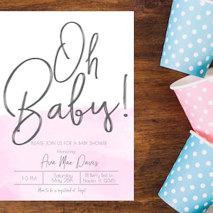Printable Boy Baby Shower Invitation - Etsy