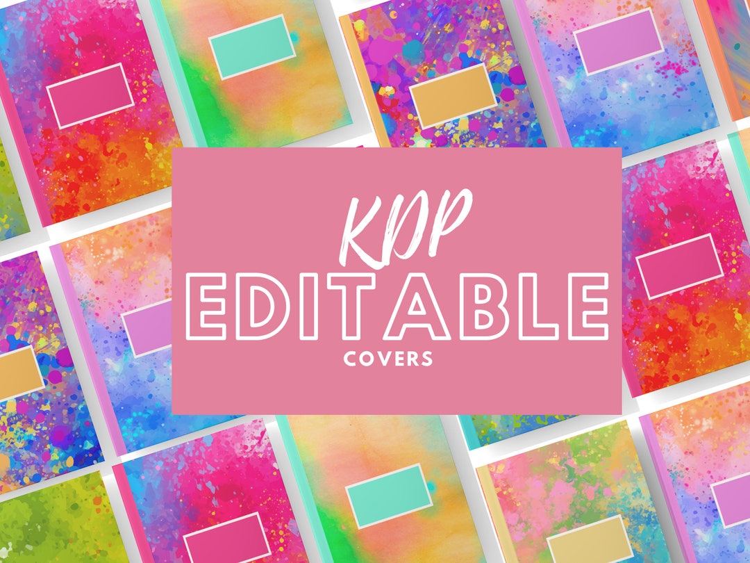 Editable KDP Paperback Cover Template Canva Etsy