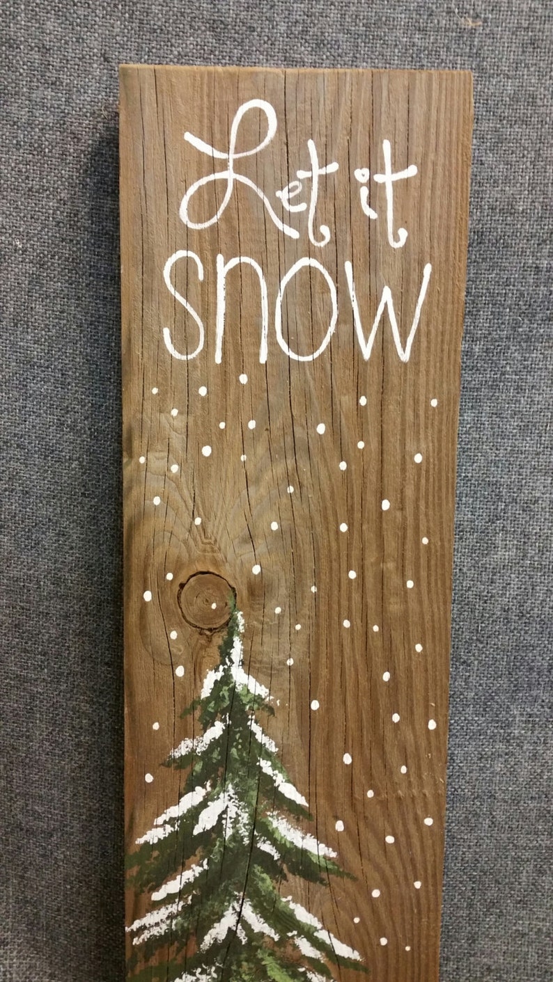 Let it Snow Hand painted Christmas decorations winter | Etsy