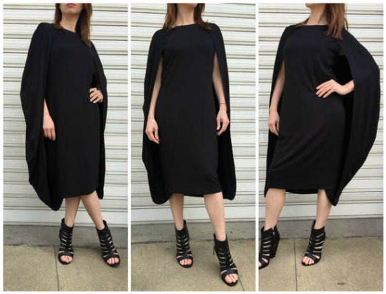 Black Cape Dress