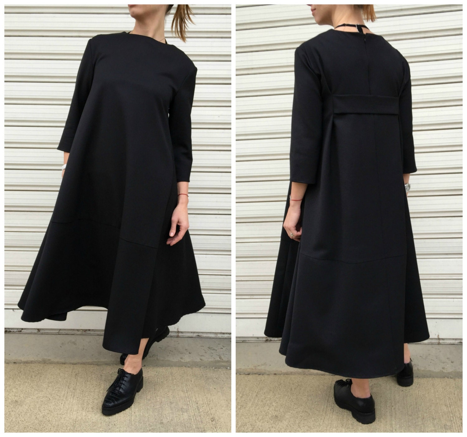 Maxi Women Dress / Oversize Dress With 3/4 Sleevs / Fashion - Etsy