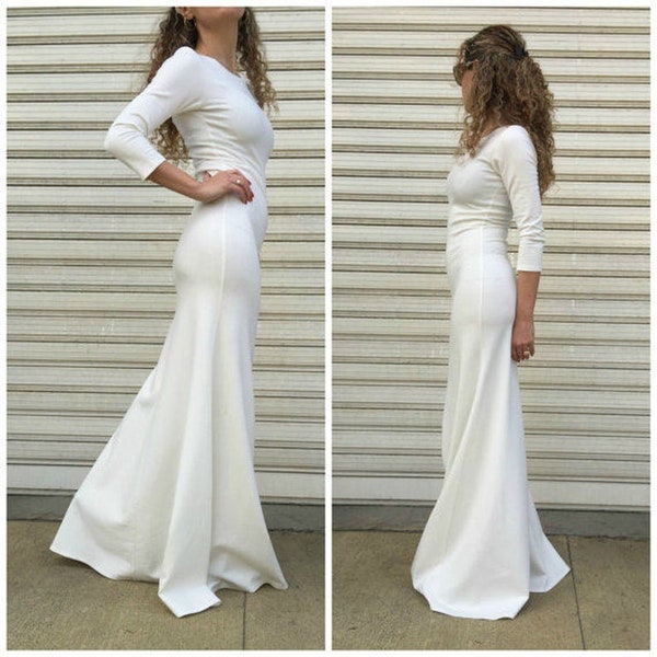 White Maxi Dress, Elegant Evening Dress