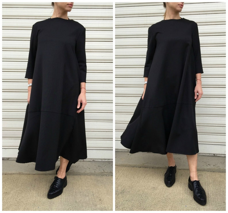 Maxi Women Dress / Oversize Dress With 3/4 Sleevs / Fashion - Etsy