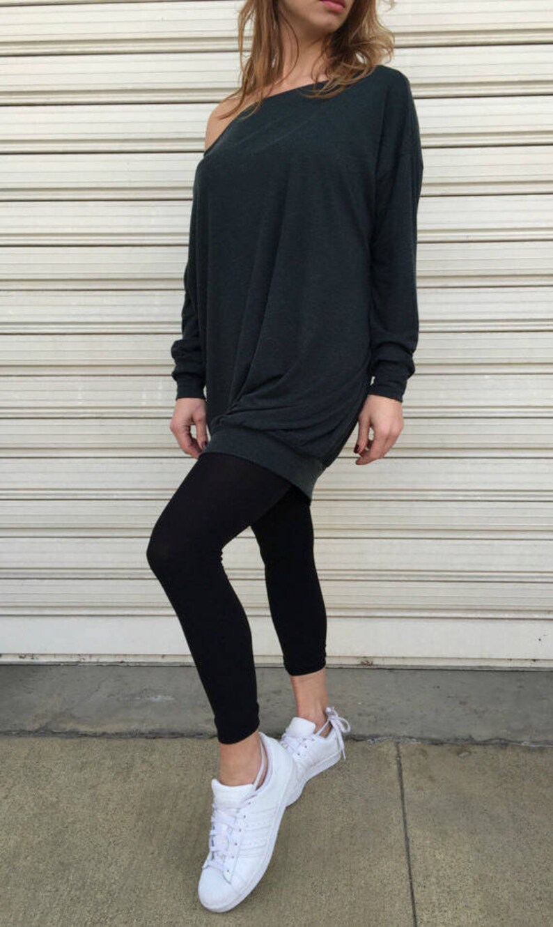 off the shoulder oversized sweater dress